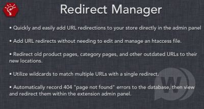 Redirect Manager v302.1 - редиректы для OpenCart 2.x/3.x