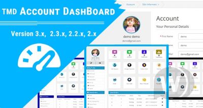 TMD Account Dashboard Pro - учетная запись OpenCart