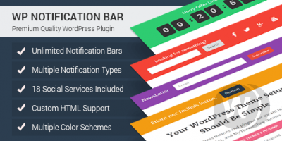 WP Notification Bar Pro v1.1.25 - уведомления для WordPress