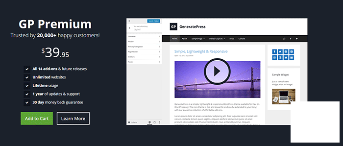 GeneratePress Premium тема WordPress