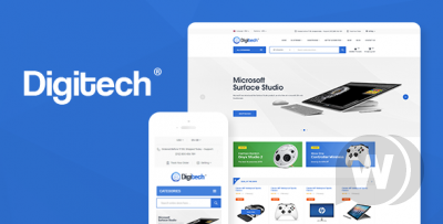 Digitech v1.0.6 - технологический шаблон для WooCommerce WordPress