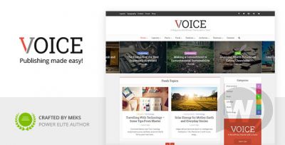 Voice v2.9.9 - шаблон сайта новостей WordPress
