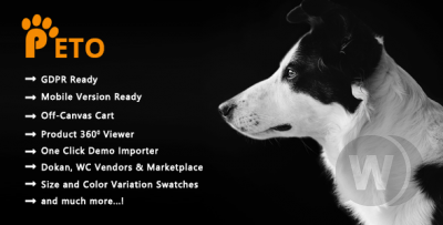 Peto v1.1.2 - тема WordPress для домашних животных и ветеринаров