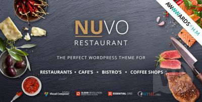 NUVO v6.1.0 - тема WordPress для кафе и ресторана