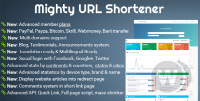 Mighty URL Shortener v3.2.1 - скрипт коротких ссылок