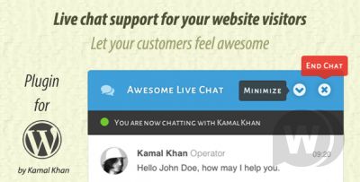 Awesome Live Chat v1.4.2 - онлайн чат для WordPress