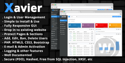 Xavier v3.1.5 - скрипт авторизации и управление пользователями