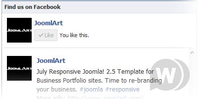 JA Facebook Like Box v2.6.2 - лайки Facebook на сайте Joomla