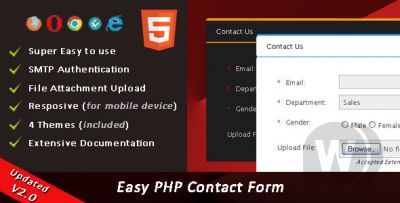 Easy PHP Contact Form Script v2.3 - скрипт контактной формы