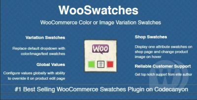 WooSwatches v3.4.3 - преобразование переменных атрибутов WooCommerce