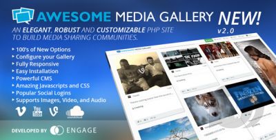 Awesome Media Gallery v2.2.1 - скрипт медиа галереи