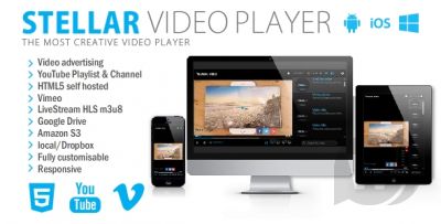 Stellar Video Player v1.2 - скрипт видеоплеера HTML5