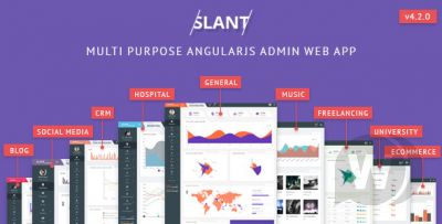 Slant v4.2.0 - многоцелевой шаблон админ-панели веб-приложения AngularJS/Bootstrap