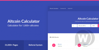 Altcoin Calculator - калькулятор криптовалют