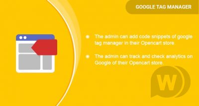 OpenCart Google Tag Manager - модуль диспетчера тегов Google Opencart