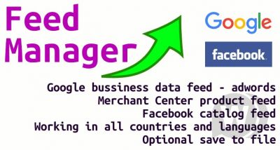 Feed Manager (Facebook & Google feeds - 3 feeds)