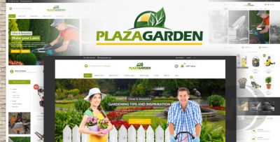 PlazaGarden - шаблон интернет-магазина садовых инструментов OpenCart