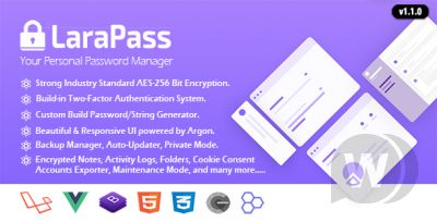 LaraPass v1.1.0 NULLED - ваш личный менеджер паролей