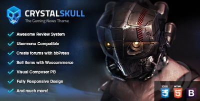 CrystalSkull v1.8 - шаблон игрового журнала WordPress