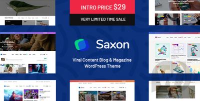Saxon v1.8.2 NULLED - шаблон вирусных новостей WordPress