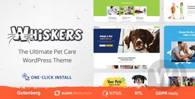 Whiskers - шаблон магазина домашних животных/ветклиники WordPress