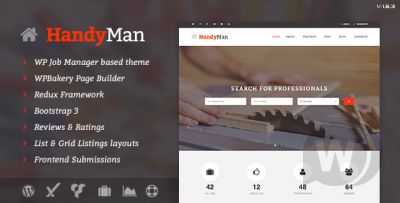 Handyman v1.6.3 - шаблон сайта вакансий WordPress