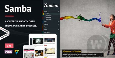 Samba v7.4 NULLED - цветная тема WordPress