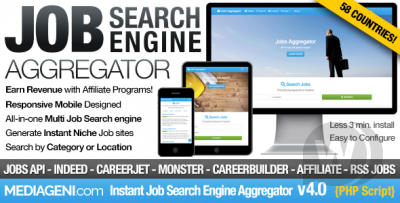 Instant Job Search Engine Aggregator v4.2 - скрипт поиска вакансий