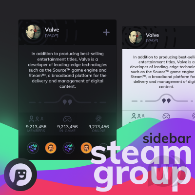 Sidebar steam group 1.2.1 - виджет Steam для IPS 4