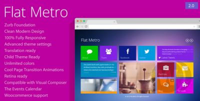 Flat Metro v2.1 - шаблон в стиле Metro для WordPress