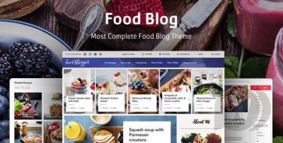 Food Blog v1.0.4 NULLED - шаблон сайта рецептов WordPress