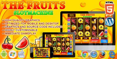 Slot Machine The Fruits - HTML5 игра игрового автомата