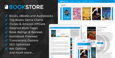 BookStore v1.3 - партнерский скрипт для электронных книг и аудиокниг