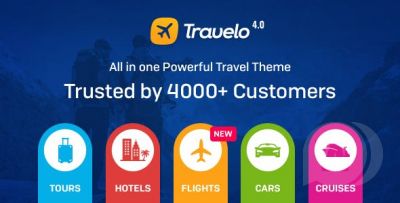 Travelo v4.2.1 - шаблон бронирования отелей/туров WordPress