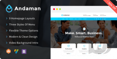 Andaman v1.0.9 - бизнес шаблон для WordPress