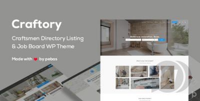 Craftory v1.3.0 - премиум шаблон WordPress для поиска работы