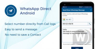 WhatsApp Direct - отправка сообщения по номеру Android