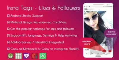 Instagram Hashtags – likes & followers - приложение поиска хэштегов Instagram для Android