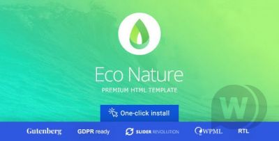 Eco Nature v1.4.6 - шаблон на тему экологии WordPress