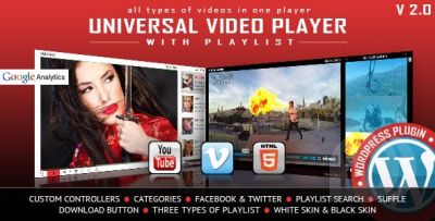 Universal Video Player v3.0 - HTML5-видеоплеер для WordPress