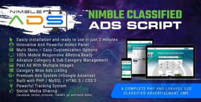 Nimble Classified Ads Script v1.19 - доска объявлений на Laravel