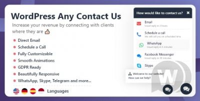 WordPress Any Contact Us v1.0.4 NULLED - кнопка обратной связи WordPress