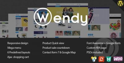 Wendy v1.6.1 - WooCommerce шаблон