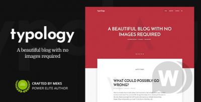 Typology v1.7.2 - простой WordPress шаблон для блога