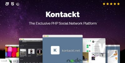 Kontackt v1.19 NULLED - платформа социальной сети PHP