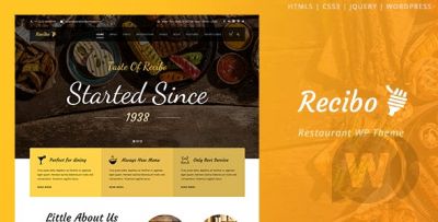 Recibo v1.22 - шаблон на тему еды для WordPress