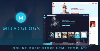 Miraculous v1.0 - музыкальный HTML шаблон 