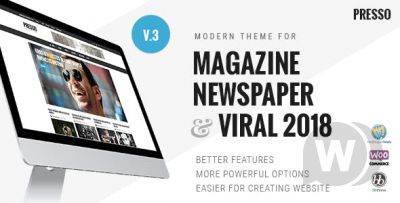 PRESSO v3.3.7 - премиум тема WordPress для блогов и новостных сайтов