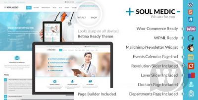 SoulMedic v3.2 - шаблон на тему медицины WordPress