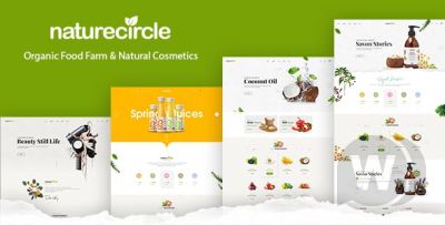 NatureCircle v1.0.4 - шаблон на тему еды для WooCommerce WordPress